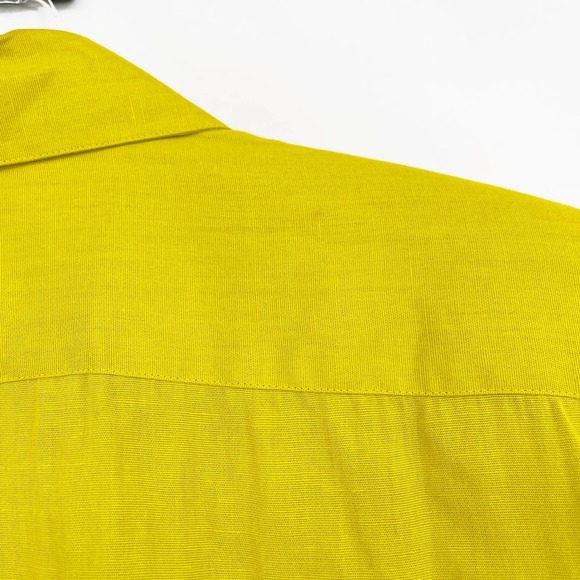 VINTAGE Mustard Yellow Button Up Blouse - Picture 7 of 11